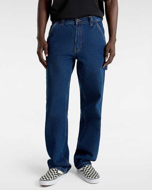 Blue Vans Drill Chore Relaxed Carpenter Women Pants | VN4958236