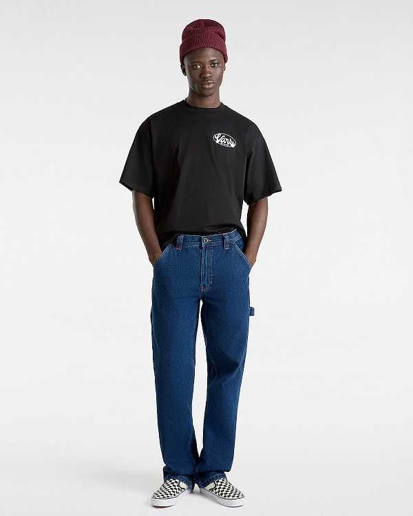 Blue Vans Drill Chore Relaxed Carpenter Women Pants | VN4958236