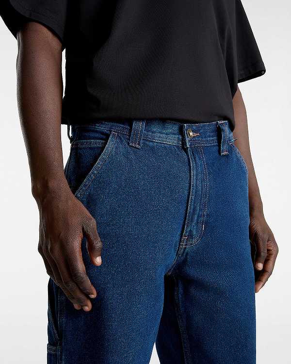 Blue Vans Drill Chore Relaxed Carpenter Women Pants | VN4958236