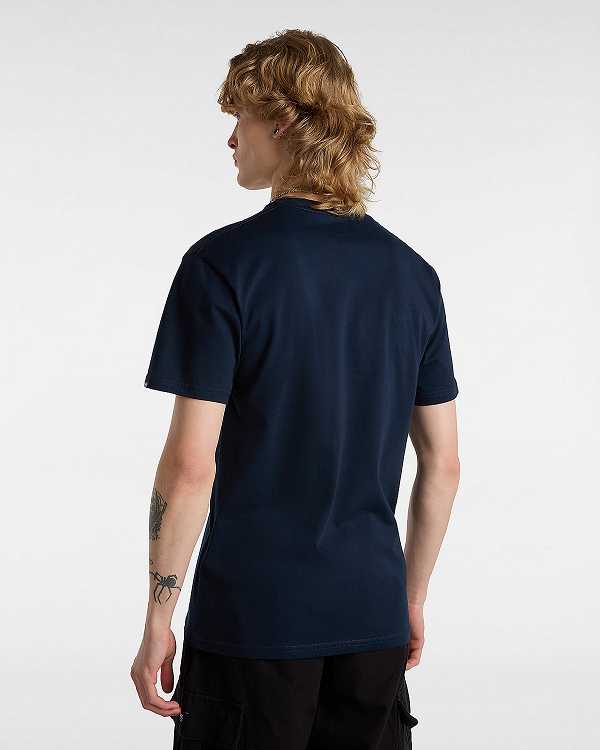Blue Vans Left Chest Logo Women T Shirts | VN8109735