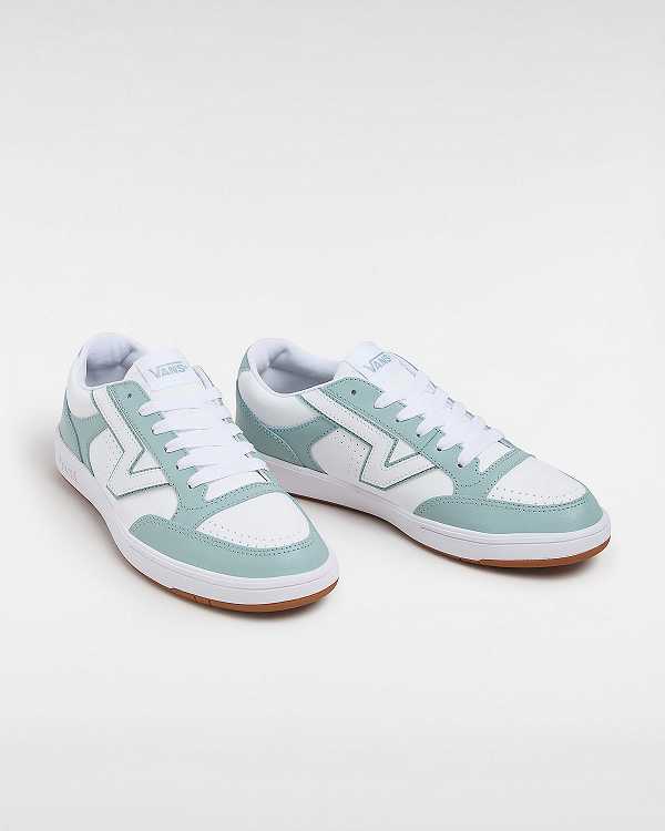 Blue Vans Lowland Leather ComfyCush Men Tennis Shoes | VN4605192