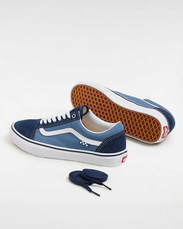 Blue Vans Old Skool Women Skate Shoes | VN8072936