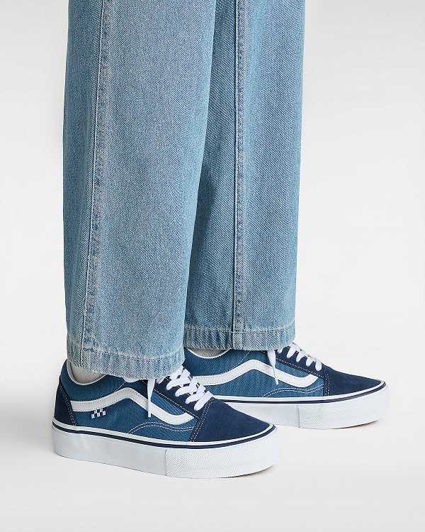 Blue Vans Old Skool Women Skate Shoes | VN8072936