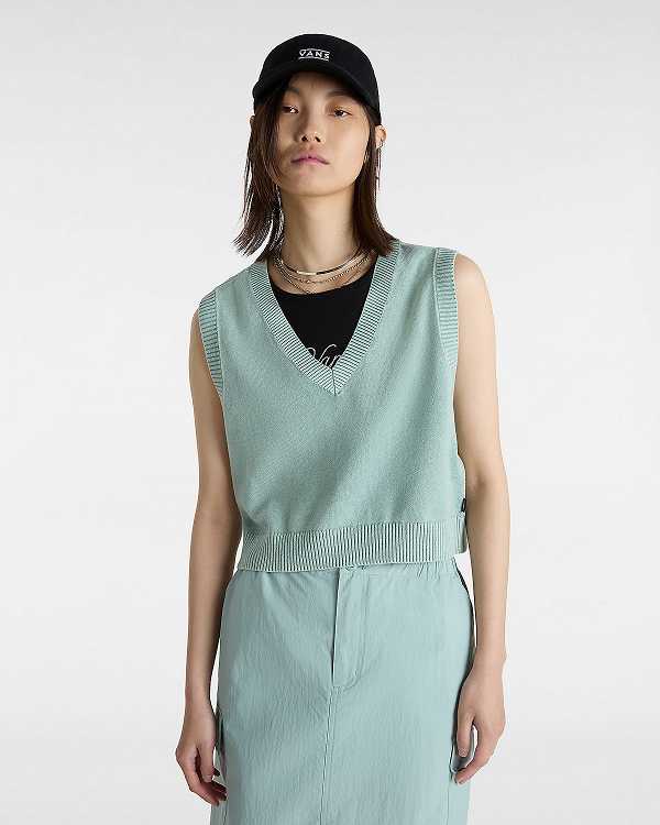 Blue Vans Syd Sweater Women Vest | VN3568127