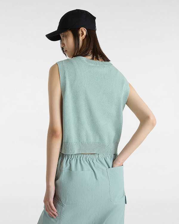 Blue Vans Syd Sweater Women Vest | VN3568127