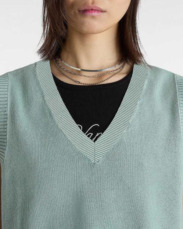 Blue Vans Syd Sweater Women Vest | VN3568127