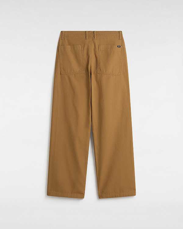 Brown Vans Arroyo Wide Leg Cargo Women Pants | VN2897130