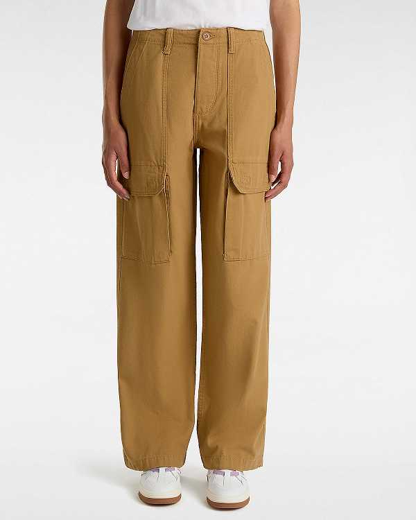 Brown Vans Arroyo Wide Leg Cargo Women Pants | VN2897130