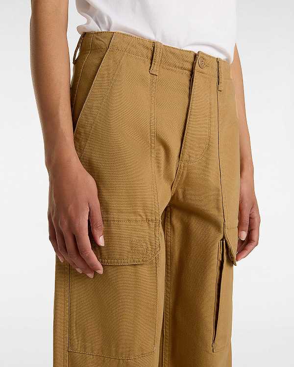Brown Vans Arroyo Wide Leg Cargo Women Pants | VN2897130