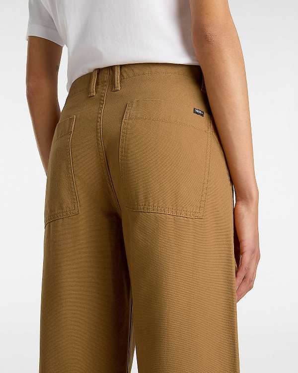 Brown Vans Arroyo Wide Leg Cargo Women Pants | VN2897130
