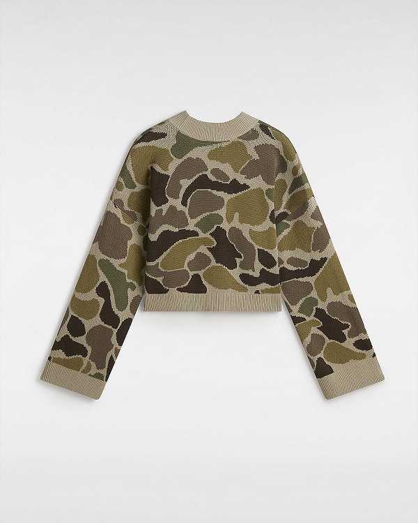 Brown Vans Cammile Camo Women Sweater | VN4610359