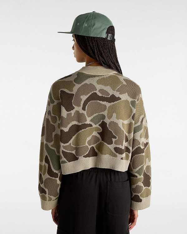 Brown Vans Cammile Camo Women Sweater | VN4610359