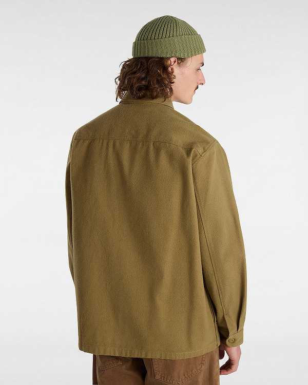 Brown Vans Coldgroove Shacket Men Shirts | VN3946158