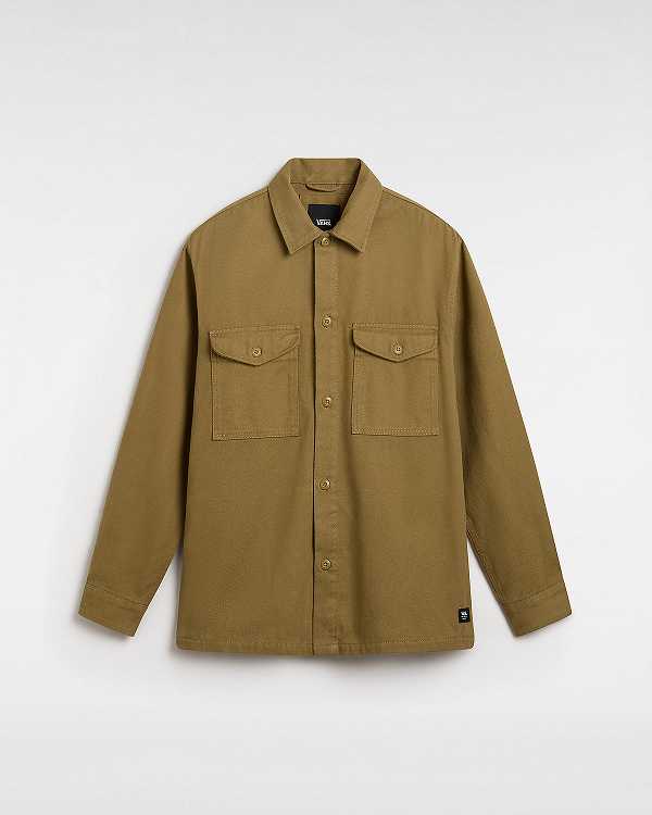Brown Vans Coldgroove Shacket Men Shirts | VN3946158