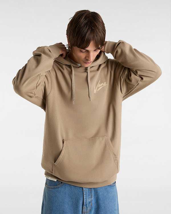 Brown Vans Dettori Loose Men Hoodie | VN8601425