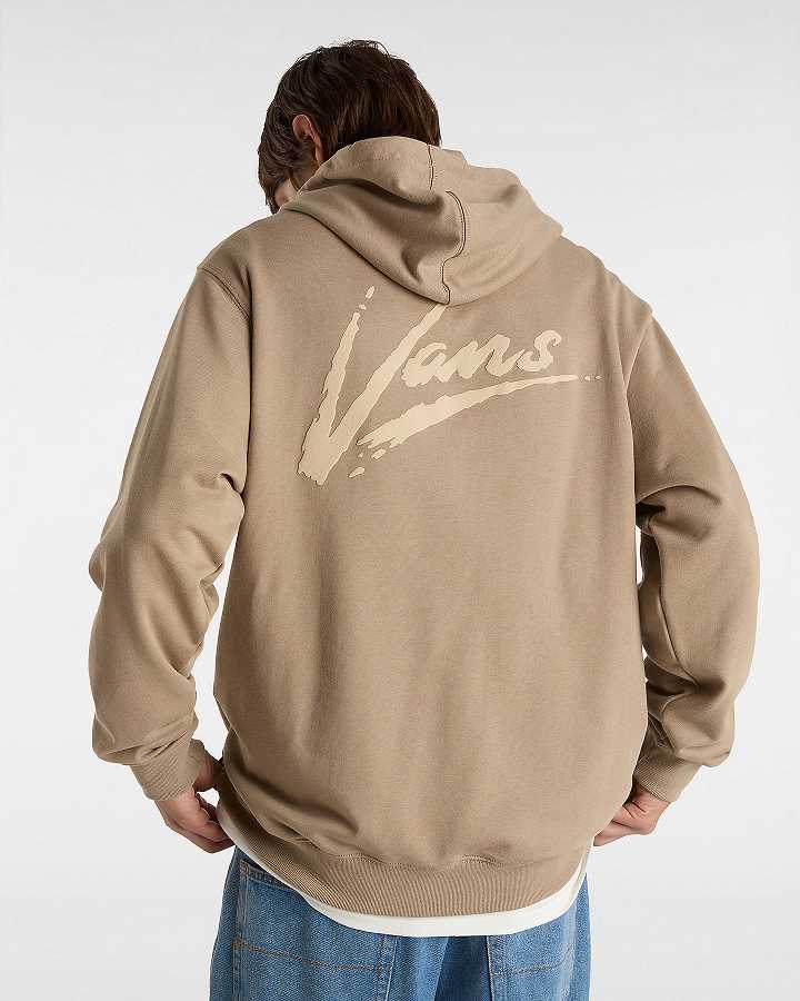 Brown Vans Dettori Loose Men Hoodie | VN8601425