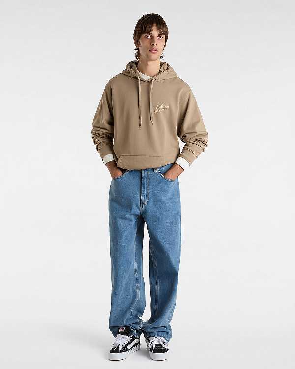 Brown Vans Dettori Loose Men Hoodie | VN8601425