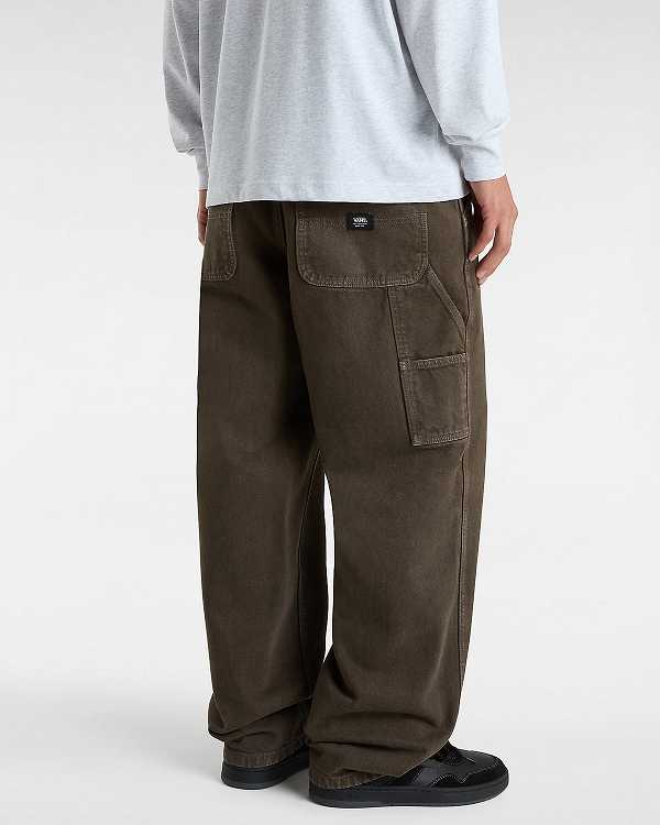 Brown Vans Drill Carpenter Men Pants | VN2874065