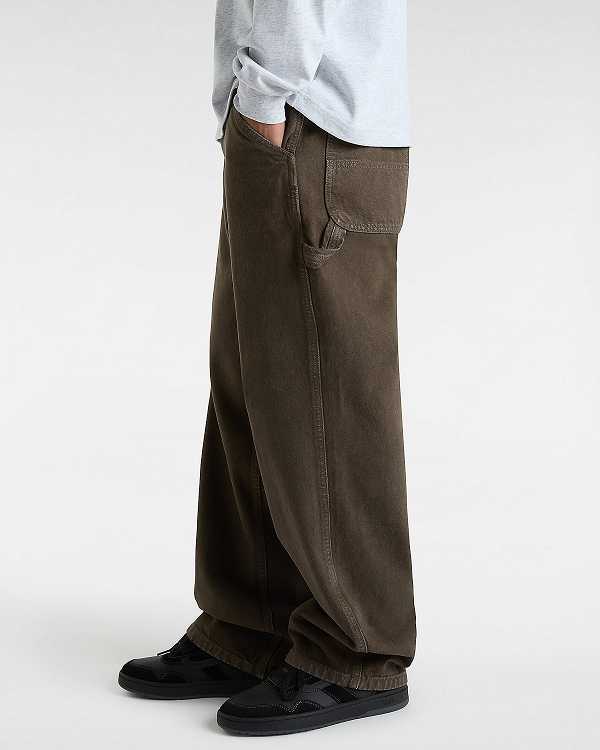 Brown Vans Drill Carpenter Men Pants | VN2874065