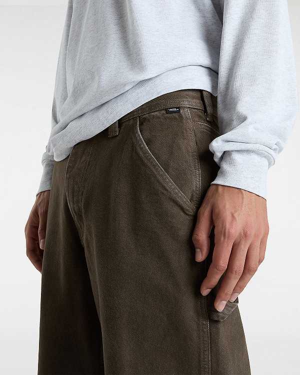Brown Vans Drill Carpenter Men Pants | VN2874065