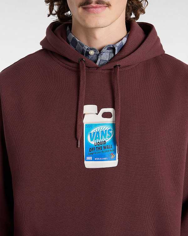 Brown Vans Extra Strength Loose Men Hoodie | VN2089573