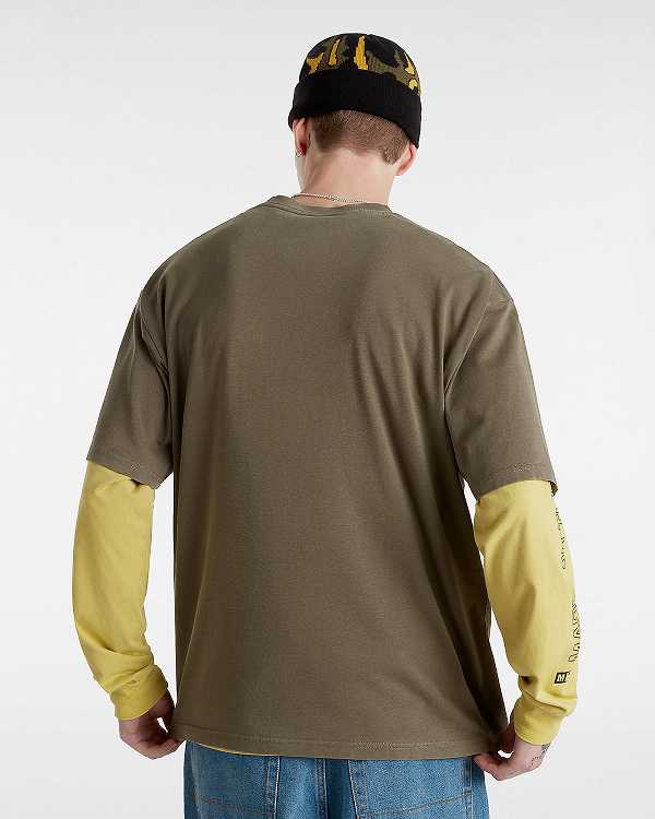 Brown Vans Hyper Patch Pocket Men T Shirts | VN8596042