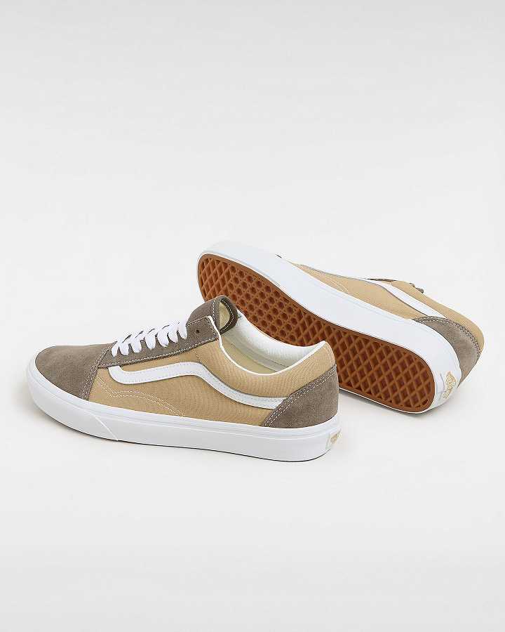 Brown Vans Old Skool Canvas Suede Men Sneakers | VN9431207