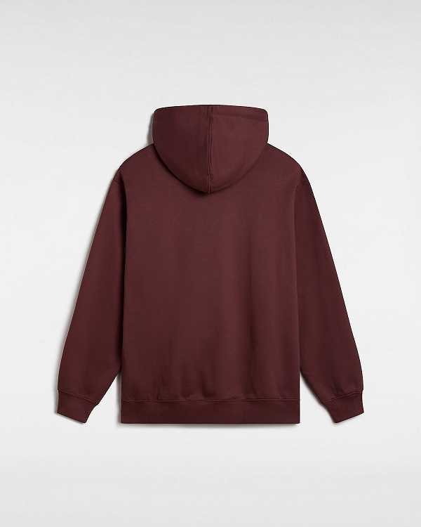 Brown Vans Oval Loose Men Hoodie | VN2705138