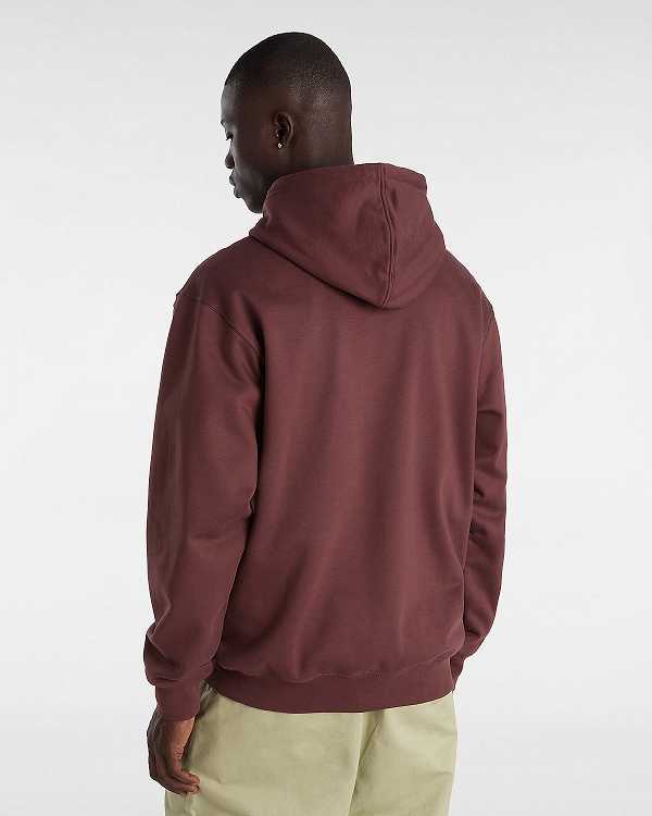 Brown Vans Oval Loose Men Hoodie | VN2705138
