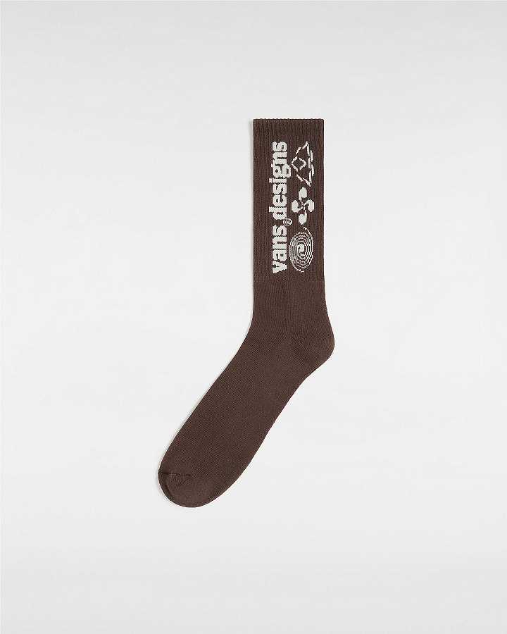 Brown Vans Pursuit Crew (1 Pair) Unisex Socks | VN6813472
