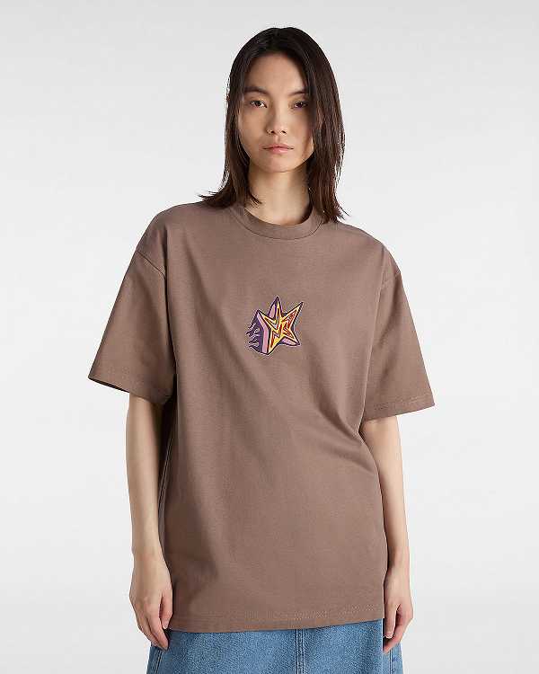 Brown Vans Skate Star Women T Shirts | VN8539140