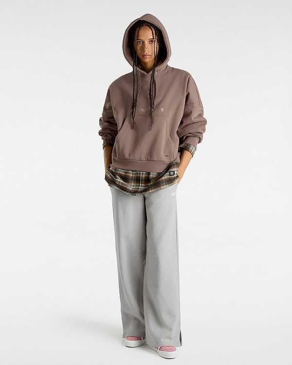 Brown Vans Skate Wire Loose Women Hoodie | VN1935784