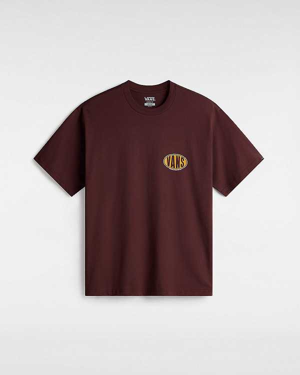Brown Vans Spray On Men T Shirts | VN1340896