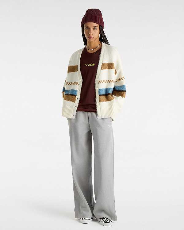 Brown Vans Vitality Fields Long Sleeve Women T Shirts | VN6972418