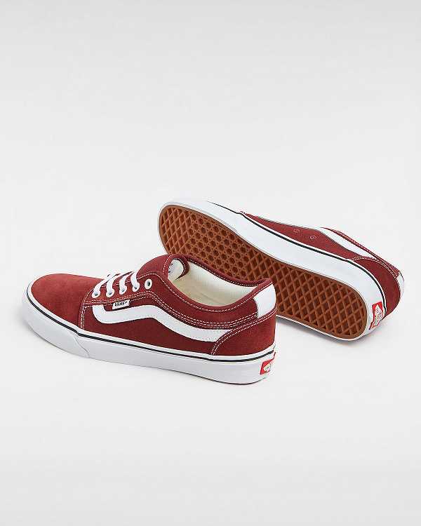 Burgundy Vans Chukka Low Sidestripe Women Skate Shoes | VN0329845