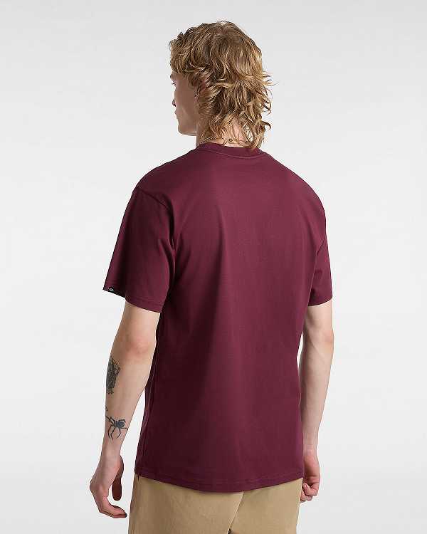 Burgundy Vans Essential Loose Women T Shirts | VN9184320