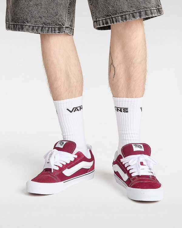 Burgundy Vans Knu Skool Men Sneakers | VN3072196