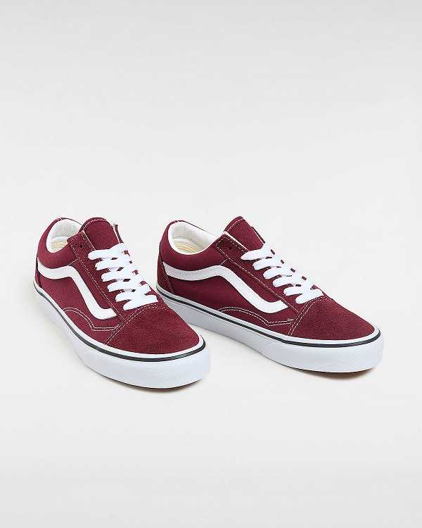Burgundy Vans Old Skool Women Sneakers | VN1036579