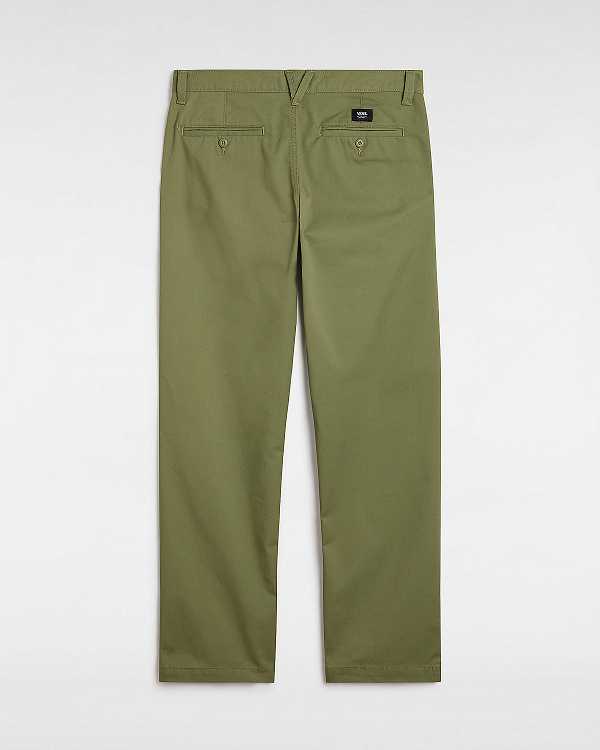 Green Vans Authentic Chino Relaxed Men Pants | VN6740582