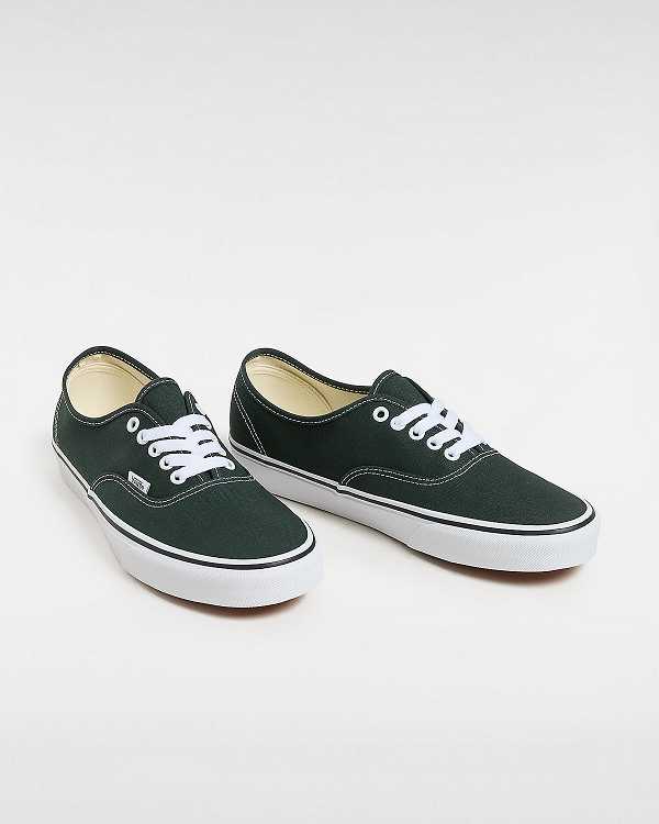 Green Vans Authentic Men Sneakers | VN8905261