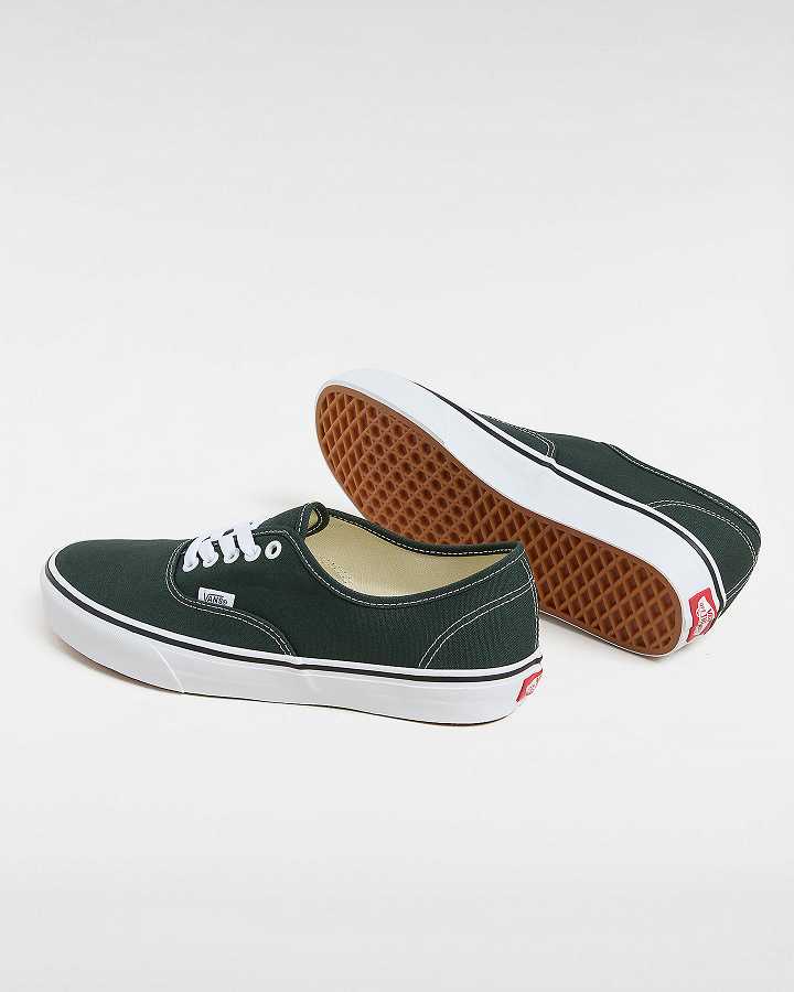 Green Vans Authentic Men Sneakers | VN8905261