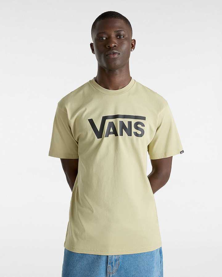 Green Vans Classic Men T Shirts | VN9712486