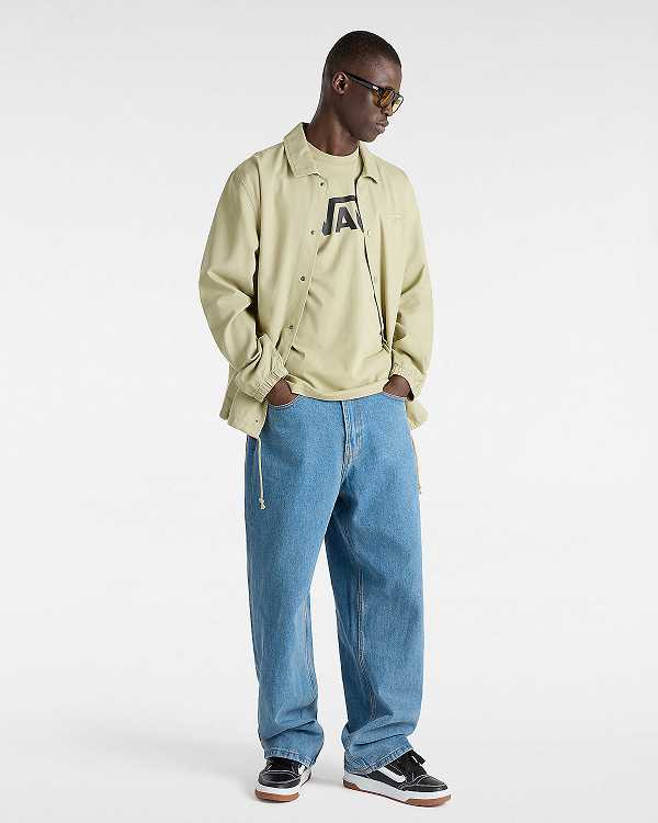 Green Vans Classic Men T Shirts | VN9712486