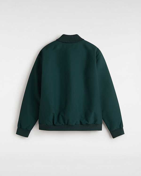 Green Vans Clifton Down Men Bomber Jackets | VN4589073