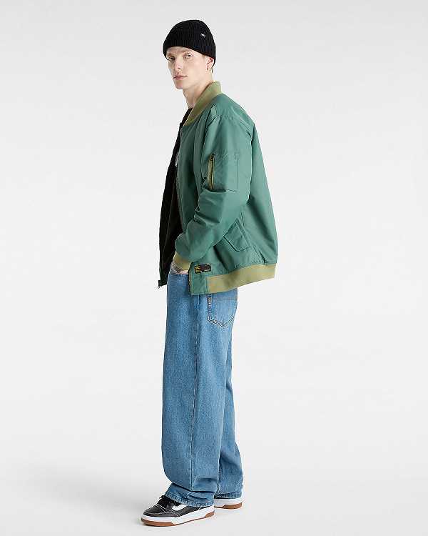 Green Vans Copley Men Bomber Jackets | VN0213685