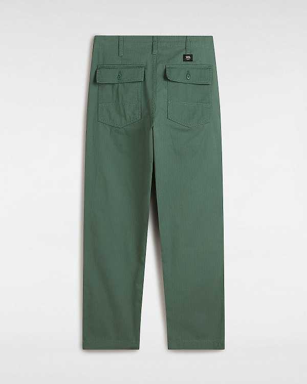 Green Vans Fatigue Loose Tapered Men Pants | VN2109745