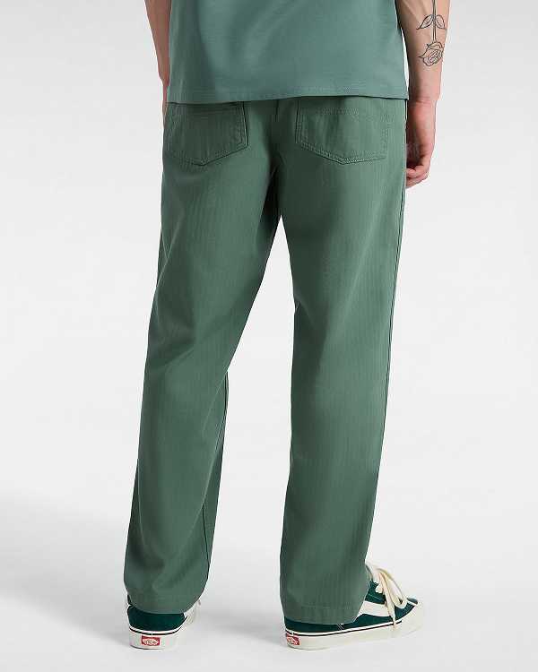 Green Vans Fatigue Loose Tapered Men Pants | VN2109745
