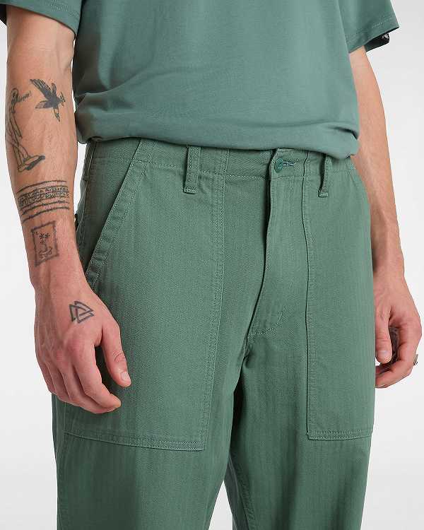 Green Vans Fatigue Loose Tapered Men Pants | VN2109745