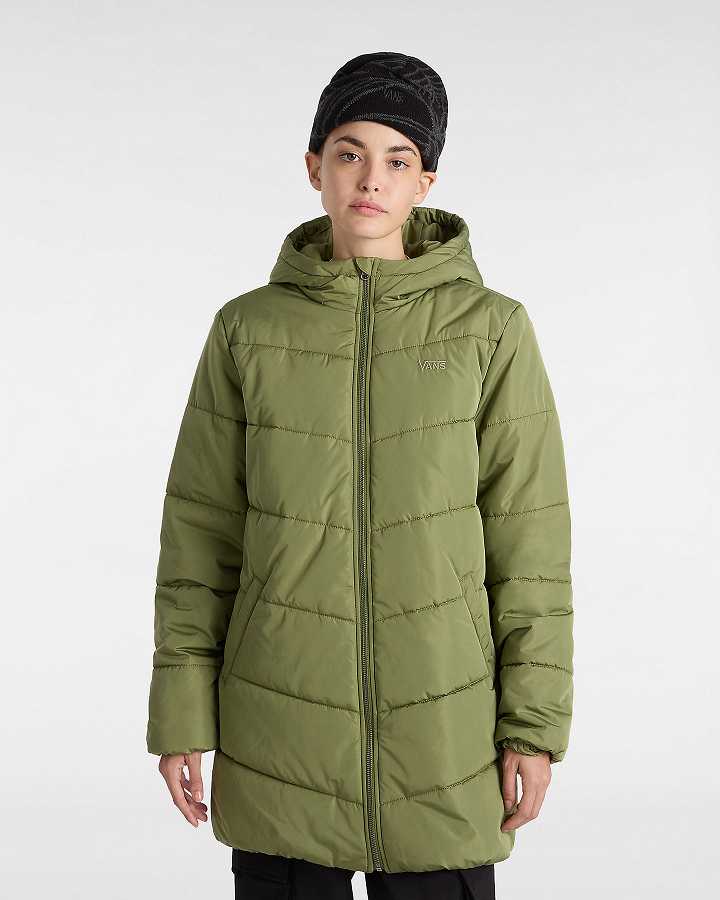 Green Vans MTE Foundry Long Women Jacket | VN5612407