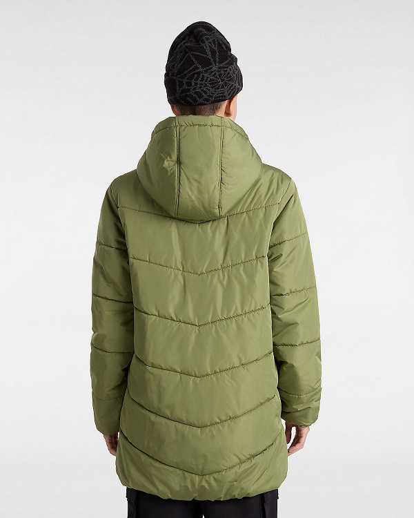 Green Vans MTE Foundry Long Women Jacket | VN5612407